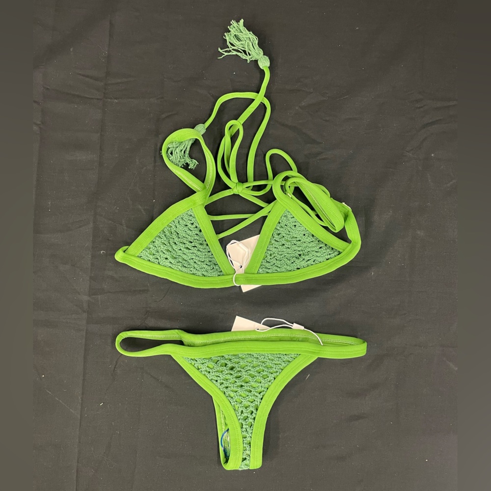 POSH PUA Army green bikini Small Top + Small Bottom Set
